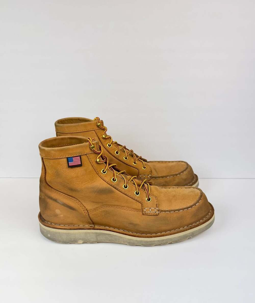 Danner Bull Run Moc Toe 6" Wheat Men's Work Boots Size 9.5 D